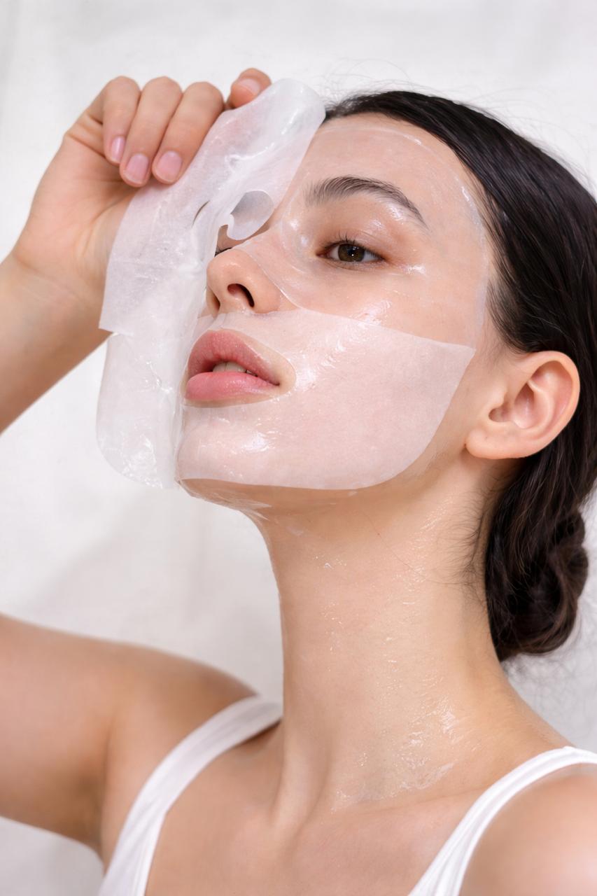 1 Pc Bio-Collagen Real Deep Mask, Hydrating Over Night, Facial Sheet Mask, Pore Minimising, Firming, Collagen Mask, Hydrating Overnight Skin Care Mask